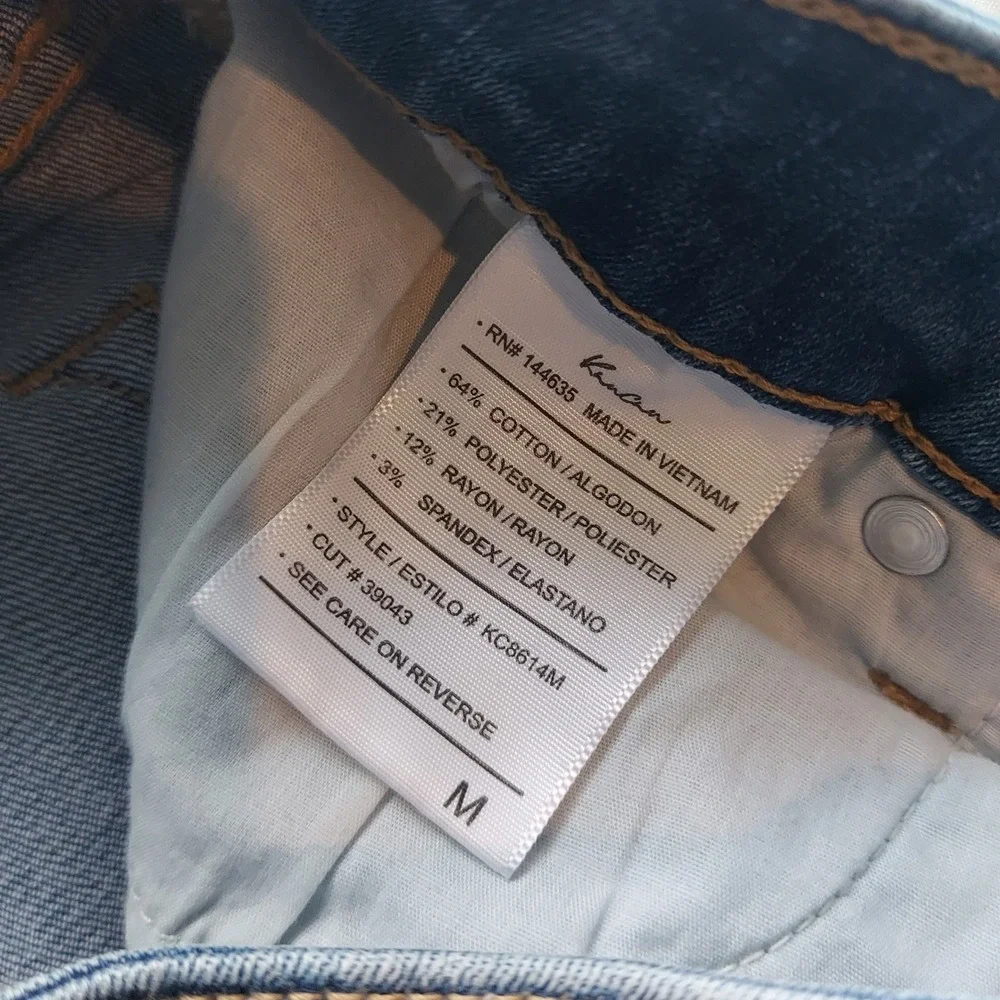 KanCan Medium Wash Denim Bermuda Shorts KC8614M Blue Stretch Mid Rise Size M
